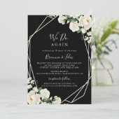 Moderne Elfenbeinflora Wir machen wieder eine Erne Einladung (Stehend Vorderseite)