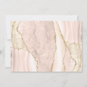 Moderne Elfenbeingoldene Hochzeit Einladung (Rückseite)