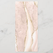 Moderne Elfenbeingoldene Hochzeit Menükarte (Rückseite)