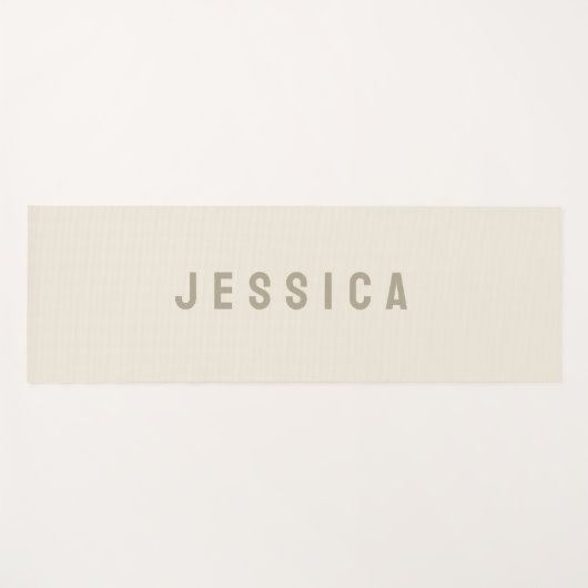 Moderne Elfenbeinküste Einfache Minimalistische Be Yogamatte (Vorderseite (Horizontal))