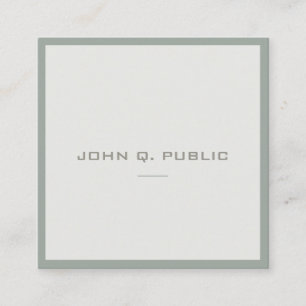 Moderne Elite einfache Designvorlage Elegant Grün Quadratische Visitenkarte