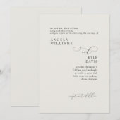 Moderne Eltern von Beige Bride haben Hochzeitsfeie Einladung (Vorne/Hinten)