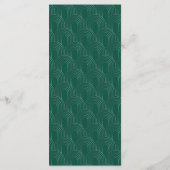 Moderne Emerald Arch & Glazialblau Menükarte (Rückseite)