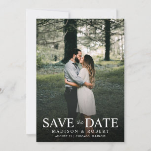 Moderne Emerald Green Foto Wedding Save The Date