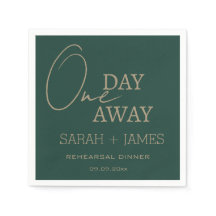 Moderne Emerald Green Probe Dinner Hochzeit