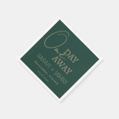 Moderne Emerald Green Probe Dinner Hochzeit Serviette (Ecke)