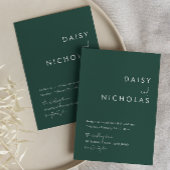 Moderne Emerald Green Wedding Einladung