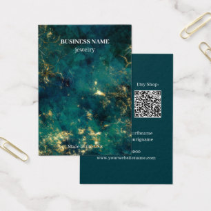 Moderne Emerald QR Code Jewelier Business Necklace