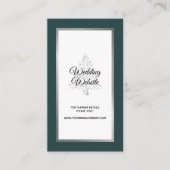 Moderne Emerald Winter Wedding Website Begleitkarte (Vorderseite)