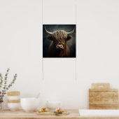 Moderne emotionale Hochland-Kuh-Plakatwand Poster (Küche)