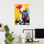 Moderne emotionale Kindheitsballon-Wandkunst Poster (Heimbüro)