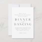 Moderne Empfang Card Einladung (Vorderseite)