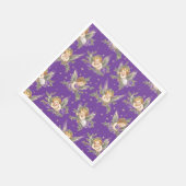 Moderne Engelmuster lila Serviette (Ecke)