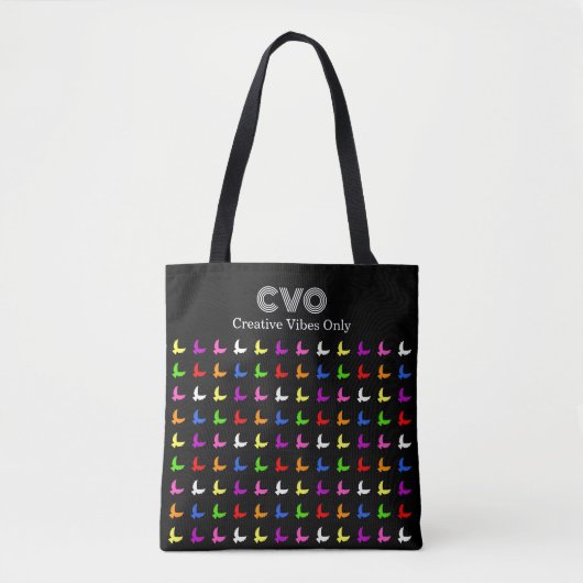 Moderne Engelsmuster individuelle Textinitialen Tasche (Vorderseite)