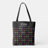 Moderne Engelsmuster individuelle Textinitialen Tasche (Rückseite)