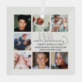 Moderne Enkel Foto Collage Glass Ornament Aus Glas (Rückseite)