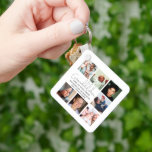 Moderne Enkel Foto Collage Glass Ornament Schlüsselanhänger<br><div class="desc">Einzigartige Enkel-7-Foto-Collage-Ornament macht das Geschenk für jeden Großeltern,  mit Text,  der "GRANDCHIDREN MAKE THE WORLD GRAND",  gefolgt von ihren Namen,  lautet.</div>