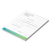 Moderne Entschuldigung Slip Dental Termin Custom Notizblock (Rotiert)