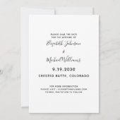 Moderne Equine Personalisiert Pet Foto Save The Date (Rückseite)