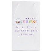 Moderne er ist Risen Pastel Happy Oaster Egg Körbc Kleine Geschenktüte (Rückseite)