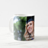 Moderne er tat es Personalisiert Foto Abschluss Kaffeetasse (Vorderseite Links)