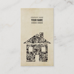 Moderne Erbauer-Bau-Schablonen-Visitenkarte Visitenkarte