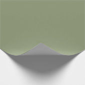 Moderne Erbschaft Solides Moosgrün Geschenkpapier (Ecke)