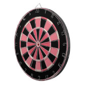 Moderne Erdbeer-Pink und Schwarz Dartscheibe (Vorderseite rechts)