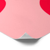 Moderne Erdbeere nahtlos Muster. Große rote Runde Poster (Ecke)