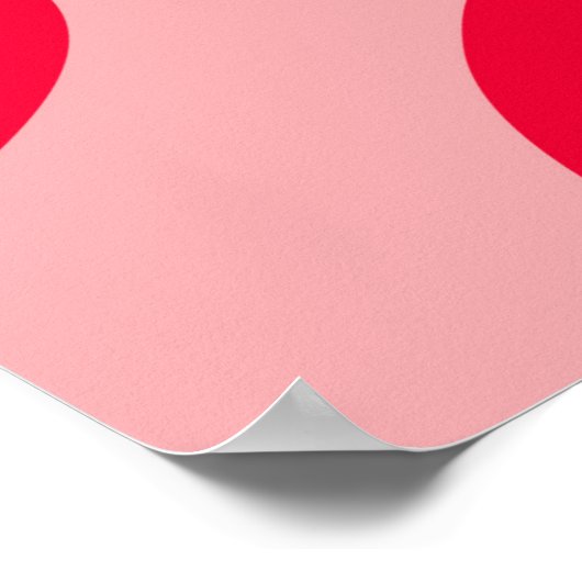 Moderne Erdbeere nahtlos Muster. Große rote Runde Poster (Ecke)