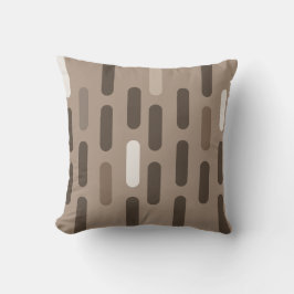 Moderne, erdbraune Kapselgeometrie Mitte des Jahrh Kissen