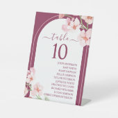 Moderne erdfarbene Tischnummer Sockelschild (Vorderseite)