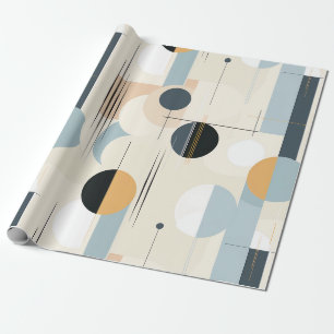 Moderne erdige abstrakte geometrische Neutrale (1) Geschenkpapier