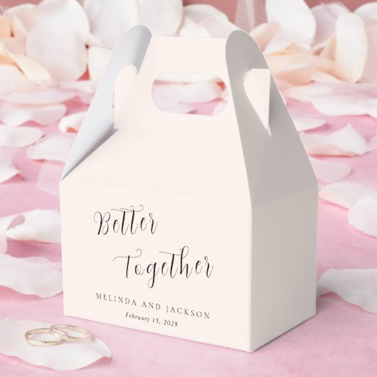 Moderne erdige neutrale Hochzeit Geschenkschachtel (Hochzeit)