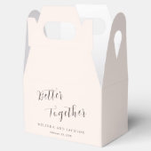 Moderne erdige neutrale Hochzeit Geschenkschachtel (Geöffnet)