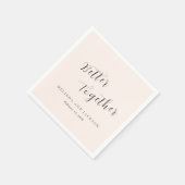 Moderne erdige neutrale Hochzeit Serviette (Ecke)