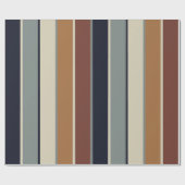 Moderne Erdstreifen rostgrüne Marine Burgund Geschenkpapier (Flach)