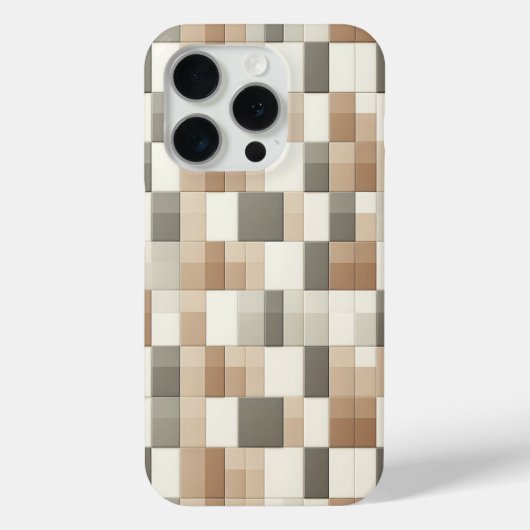 Moderne Erdton-Geometrie-Handyhülle - Neutral  Case-Mate iPhone Hülle (Rückseite)