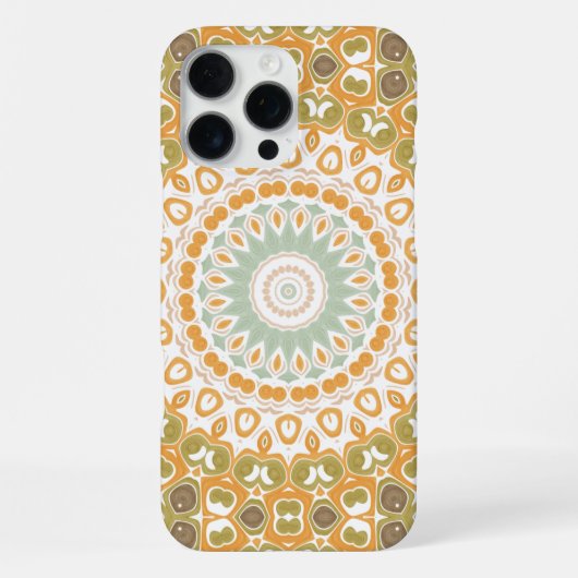Moderne Erdton-Mandala-Muster iPhone Hülle (Rückseite)