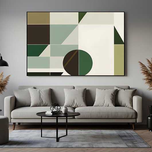 Moderne Erdtöne Geometrisch Abstrakt Poster