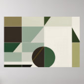 Moderne Erdtöne Geometrisch Abstrakt Poster (Vorne)