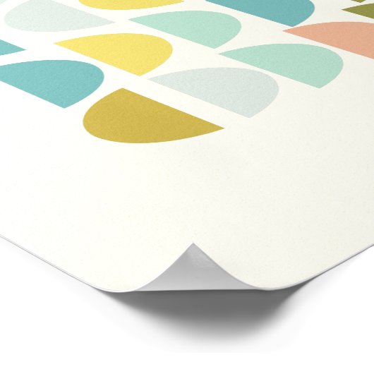 Moderne Erdtöne Geometrische Formen Kunst Poster (Ecke)