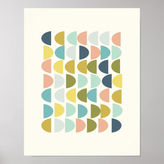 Moderne Erdtöne Geometrische Formen Kunst Poster (Vorne)