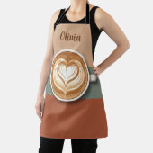 Moderne Erdtöne Herz Latte Barista Schürze (InSitu)