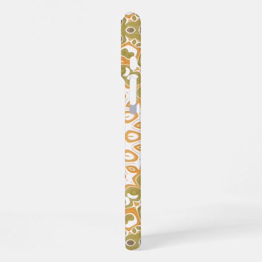 Moderne Erdtöne-Mandala-Muster iPhone Hülle (Linke Seite)