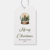 Moderne Erdtöne Weihnachtskugel Digital Label Geschenkanhänger (Vorderseite)