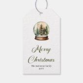 Moderne Erdtöne Weihnachtskugel Digital Label Geschenkanhänger (Rückseite)