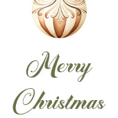 Moderne Erdtöne Weihnachtskugel Digital Label Geschenkanhänger