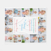 Moderne Erinnerung 14 Foto Collage Memorial Fleecedecke (Vorderseite (Horizontal))