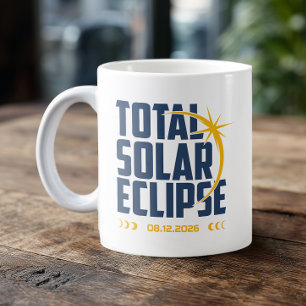 Moderne Erinnerung an die Sonnenfinsternis 2026 Kaffeetasse